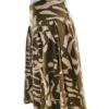 H&m Rozmiar 38 Kolor Khaki Spódnica Rozkloszowana Midi Materiał Len