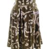 H&m Rozmiar 38 Kolor Khaki Spódnica Rozkloszowana Midi Materiał Len