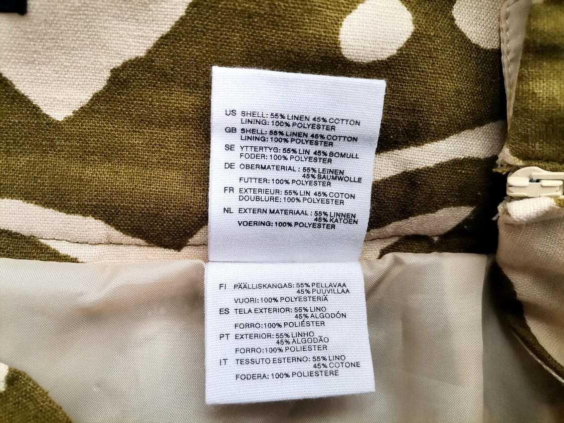 IMG_20200922_131840.jpg H&m Rozmiar 38 Kolor Khaki Spódnica Rozkloszowana Midi Materiał Len