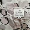 The Masai Rozmiar M Kolor Szary Grochy Okrągły dekolt Tunika Bluzka Krótki rękaw Materiał Wiskoza 100%