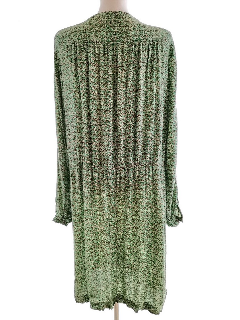 Noa noa Rozmiar XXL Kolor Zielony Crew Neck Sukienka A-Line Długi rękaw Midi Noa noa Rozmiar XXL Kolor Zielony Crew Neck Sukienka A-Line Długi rękaw Midi