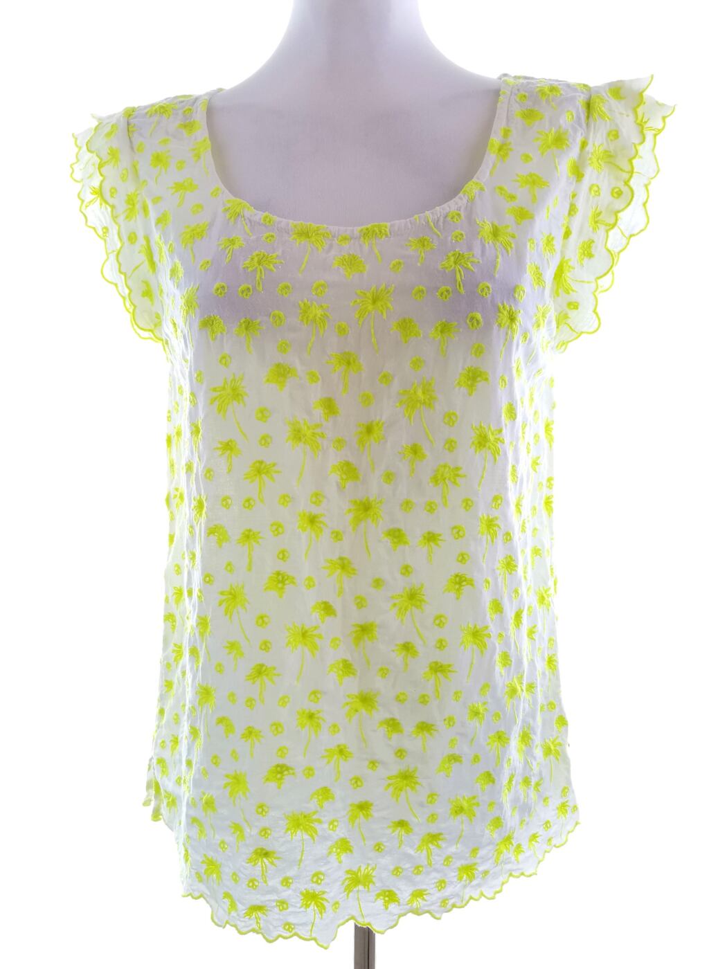 Maison scotch Rozmiar S Kolor Żółty Okrągły dekolt Bluzka Bezrękawnik