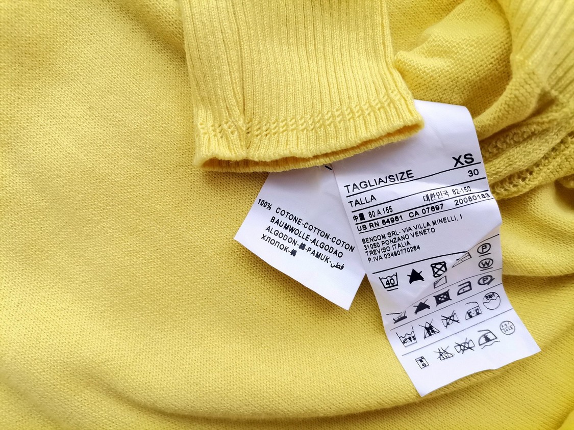 IMG_20200923_130411.jpg Stile Benetton Rozmiar XS Kolor Żółty Okrągły dekolt Bluzka Długi rękaw Materiał Bawełna 100%