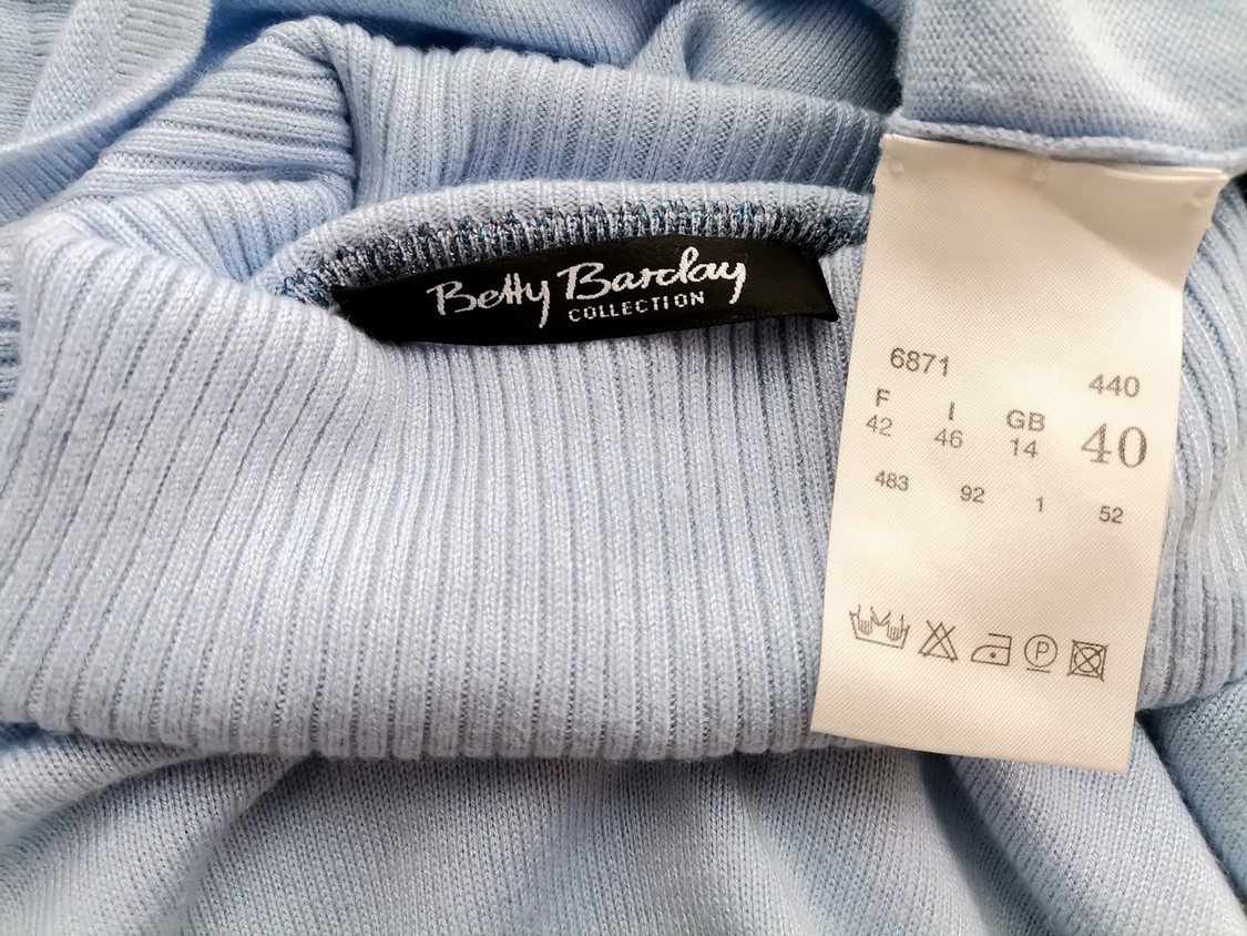 BETTY BARCLAY Rozmiar 40 Golf Sweter Krótki rękaw Materiał Wiskoza Cienka dzianina