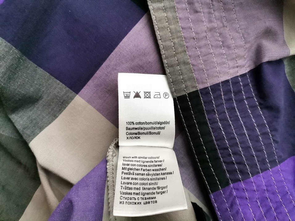 B.YOUNG Rozmiar S Kolor Fioletowy Krata Okrągły dekolt Tunika Bluzka Krótki rękaw Materiał Bawełna 100% B.YOUNG Rozmiar S Kolor Fioletowy Krata Okrągły dekolt Tunika Bluzka Krótki rękaw Materiał Bawełna 100%