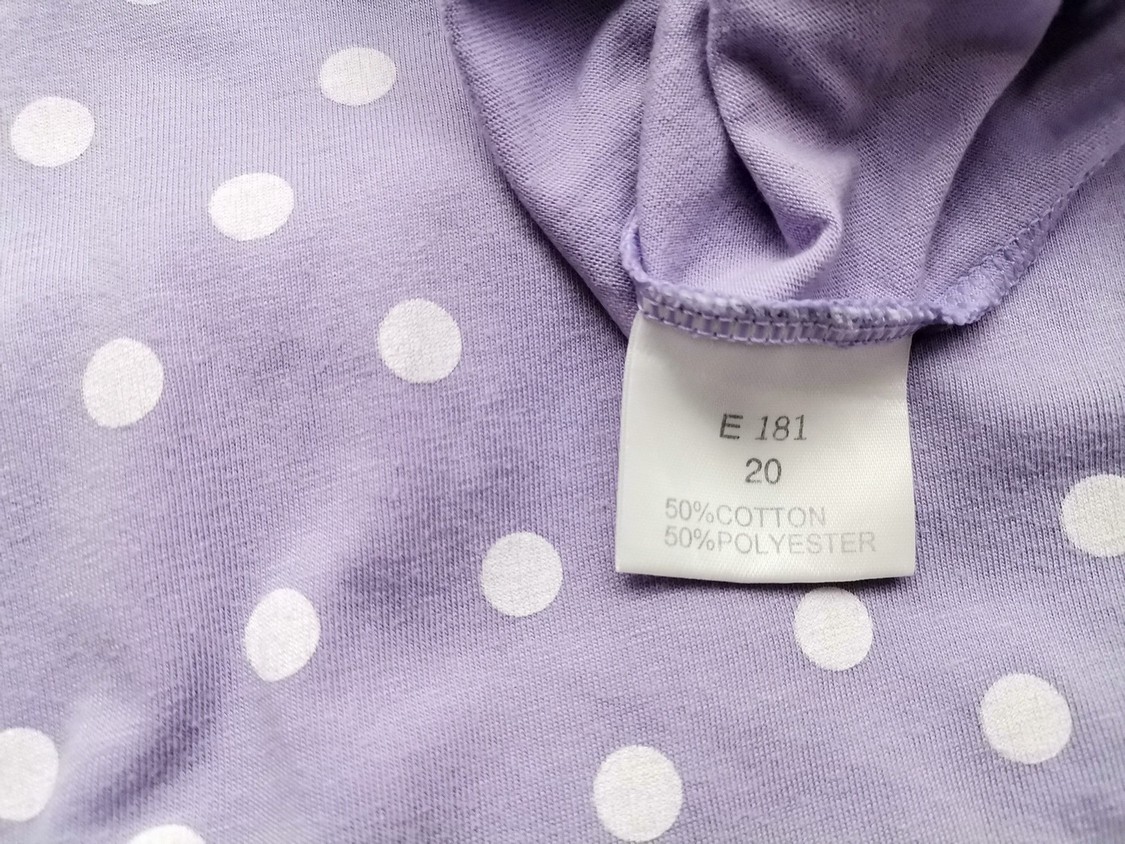 Vintage Rozmiar 20 (48) Kolor Lawendowy Grochy Crew Neck Sukienka Maxi Bezrękawnik Długa Materiał Bawełna