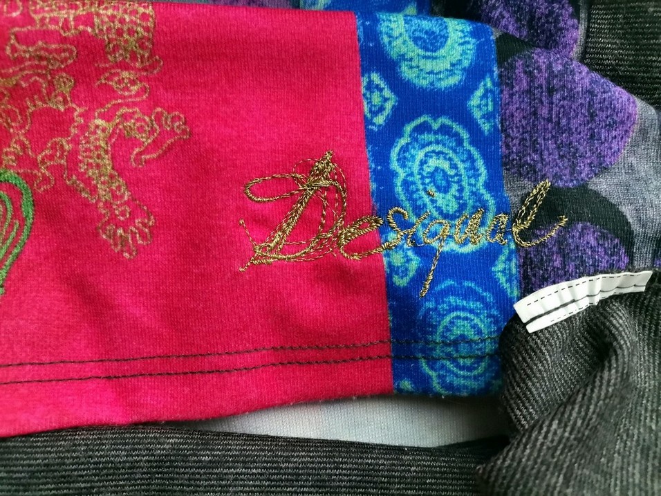 DESIGUAL Rozmiar S Kolor Szary Okrągły dekolt Sukienka Sweterkowa Krótki rękaw Do Kolan DESIGUAL Rozmiar S Kolor Szary Okrągły dekolt Sukienka Sweterkowa Krótki rękaw Do Kolan