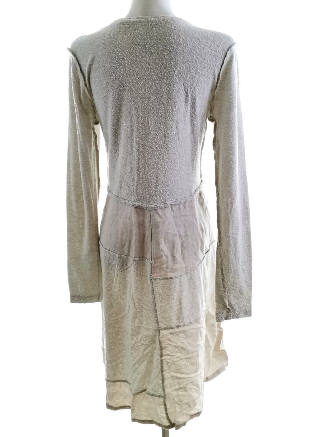 Maeve By Anthropologie Rozmiar XS Kolor Kremowy W serek Sukienka Sweterkowa Długi rękaw Do Kolan Materiał Bawełna 100% Maeve By Anthropologie Rozmiar XS Kolor Kremowy W serek Sukienka Sweterkowa Długi rękaw Do Kolan Materiał Bawełna 100%