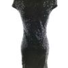 CUBUS Rozmiar 158/164cm  (XS/S) Kolor Czarny Okrągły dekolt Sukienka Bodycon Krótki rękaw Krótka