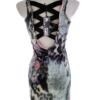 Club L Rozmiar S/M Kolor Kolorowa Okrągły dekolt Sukienka Bodycon Bezrękawnik Krótka Materiał Bawełna