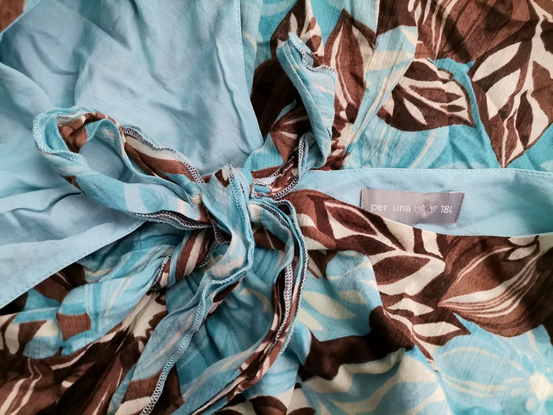 Rozmiar 18 (46) Kolor Niebieski W serek Sukienka Letnia Bezrękawnik Midi Materiał Bawełna 100% Rozmiar 18 (46) Kolor Niebieski W serek Sukienka Letnia Bezrękawnik Midi Materiał Bawełna 100%