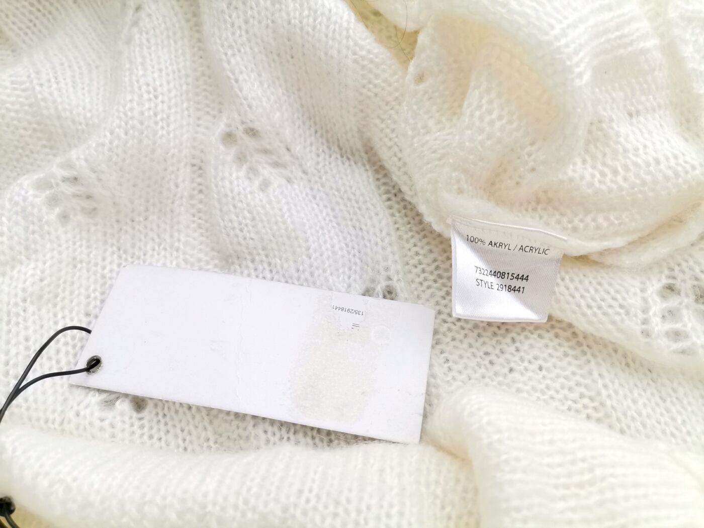 Havana Rozmiar XL Kolor Kremowy Drapowany dekolt Tunika Bluzka Dzianina Długi rękaw Materiał Akryl 100% Havana Rozmiar XL Kolor Kremowy Drapowany dekolt Tunika Bluzka Dzianina Długi rękaw Materiał Akryl 100%