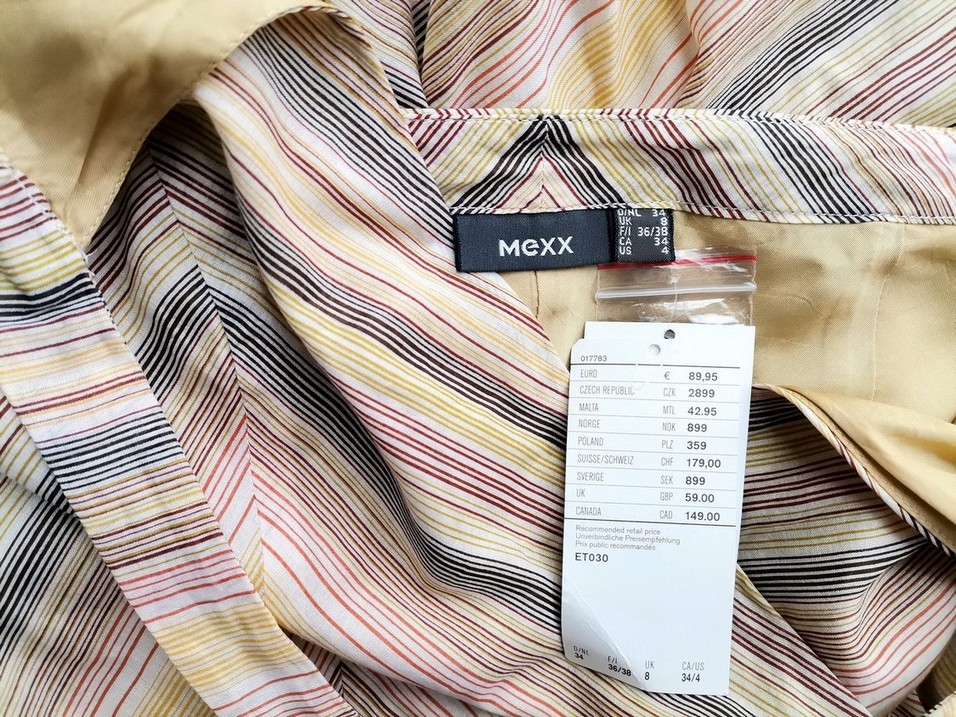 Mexx Rozmiar 34 Kolor Kolorowa Pasy Halter Sukienka Letnia Bezrękawnik Midi Materiał Bawełna 100% Mexx Rozmiar 34 Kolor Kolorowa Pasy Halter Sukienka Letnia Bezrękawnik Midi Materiał Bawełna 100%