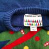 Rozmiar M Kolor Niebieski Crew Neck Sweter Świąteczny Gwiazdka Długi rękaw Cienka dzianina