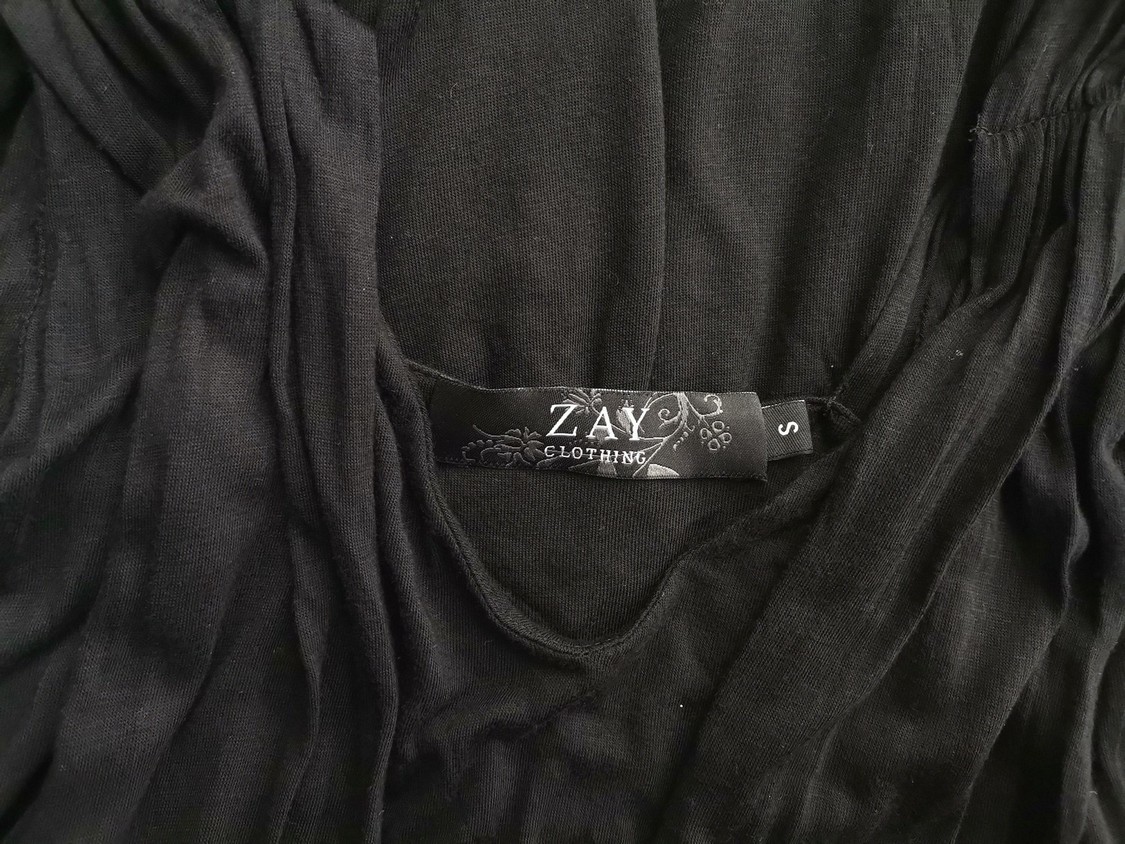 Zay Rozmiar S Kolor Czarny W serek Sukienka Sheath Bezrękawnik Midi Materiał Wiskoza 100% Zay Rozmiar S Kolor Czarny W serek Sukienka Sheath Bezrękawnik Midi Materiał Wiskoza 100%