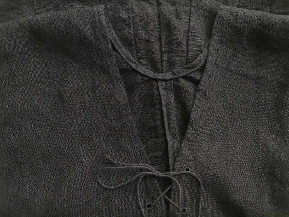 Vintage Rozmiar XS/S Kolor Czarny W serek Bluzka Wiązana Rękaw 3/4