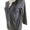 Rozmiar XS Kolor Szary Split Crew Neck Bluzka Zapinana Rękaw 3/4 Materiał Modal