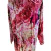 Vintage Rozmiar XL Kolor Kolorowa Floral Abstrakt Okrągły dekolt Tunika Bluzka Rękaw 3/4 Materiał Wiskoza
