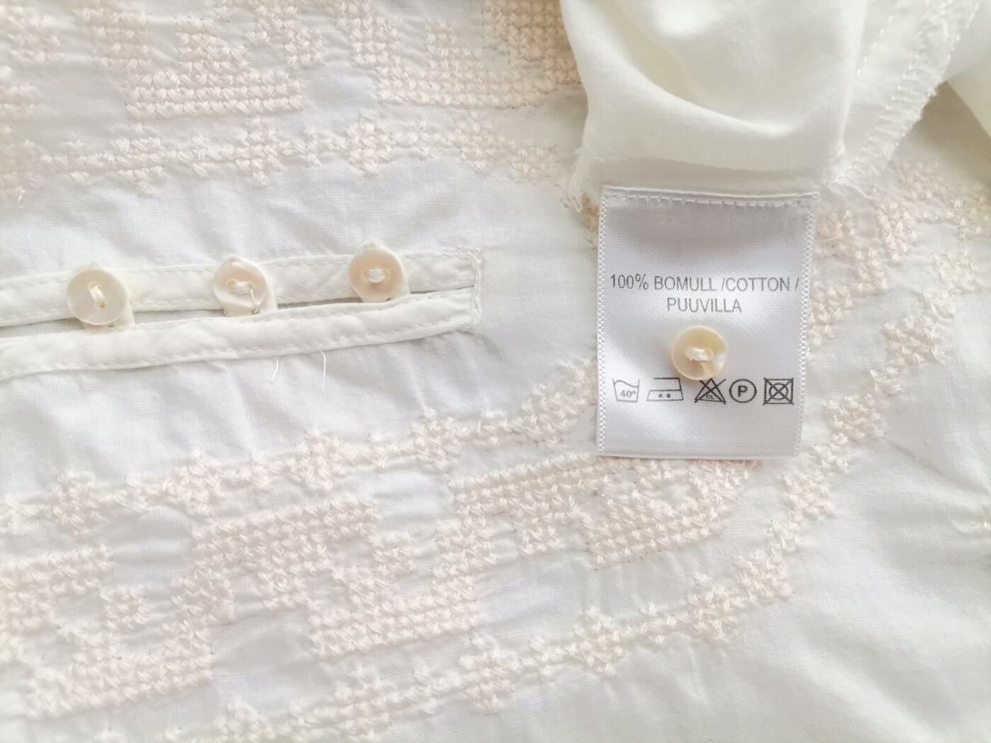 Flash Woman Rozmiar L Kolor Beżowy W serek Tunika Popover Bluzka Rękaw 3/4 Materiał Bawełna 100%