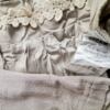 Cream Rozmiar 40 Kolor Srebrny Okrągły dekolt Sukienka Sheath Długi rękaw Midi