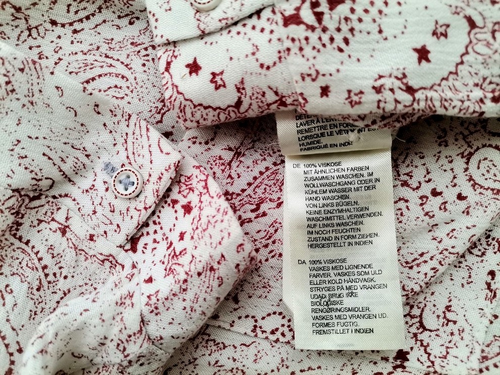 IMG_20210118_105614_1.jpg White stuff Rozmiar 12 (40) Kolor Bordowy Paisley Kołnierz Bluzka Zapinana Rękaw 3/4 Materiał Wiskoza 100%