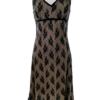 Warehouse Rozmiar 10 (38) Kolor Czarny W serek Sukienka Sheath Bezrękawnik Midi