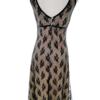 Warehouse Rozmiar 10 (38) Kolor Czarny W serek Sukienka Sheath Bezrękawnik Midi