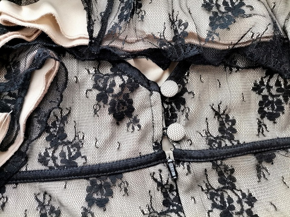 Warehouse Rozmiar 10 (38) Kolor Czarny W serek Sukienka Sheath Bezrękawnik Midi