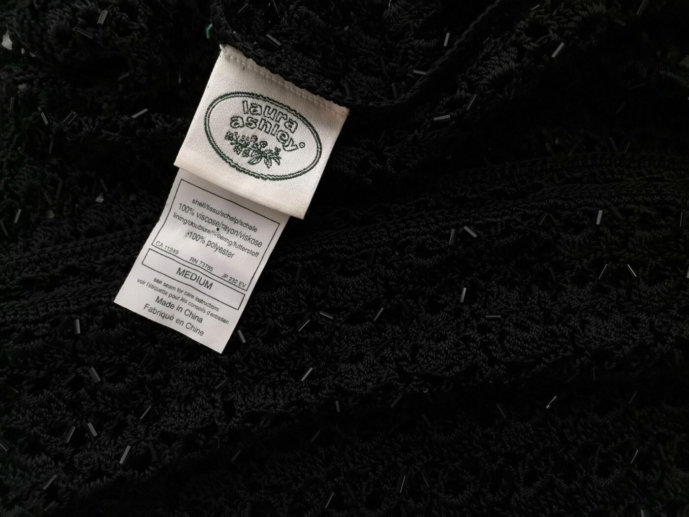 IMG_20210118_141334.jpg Laura ashley Rozmiar M Kolor Czarny Okrągły dekolt Sweter Bezrękawnik Materiał Wiskoza 100%