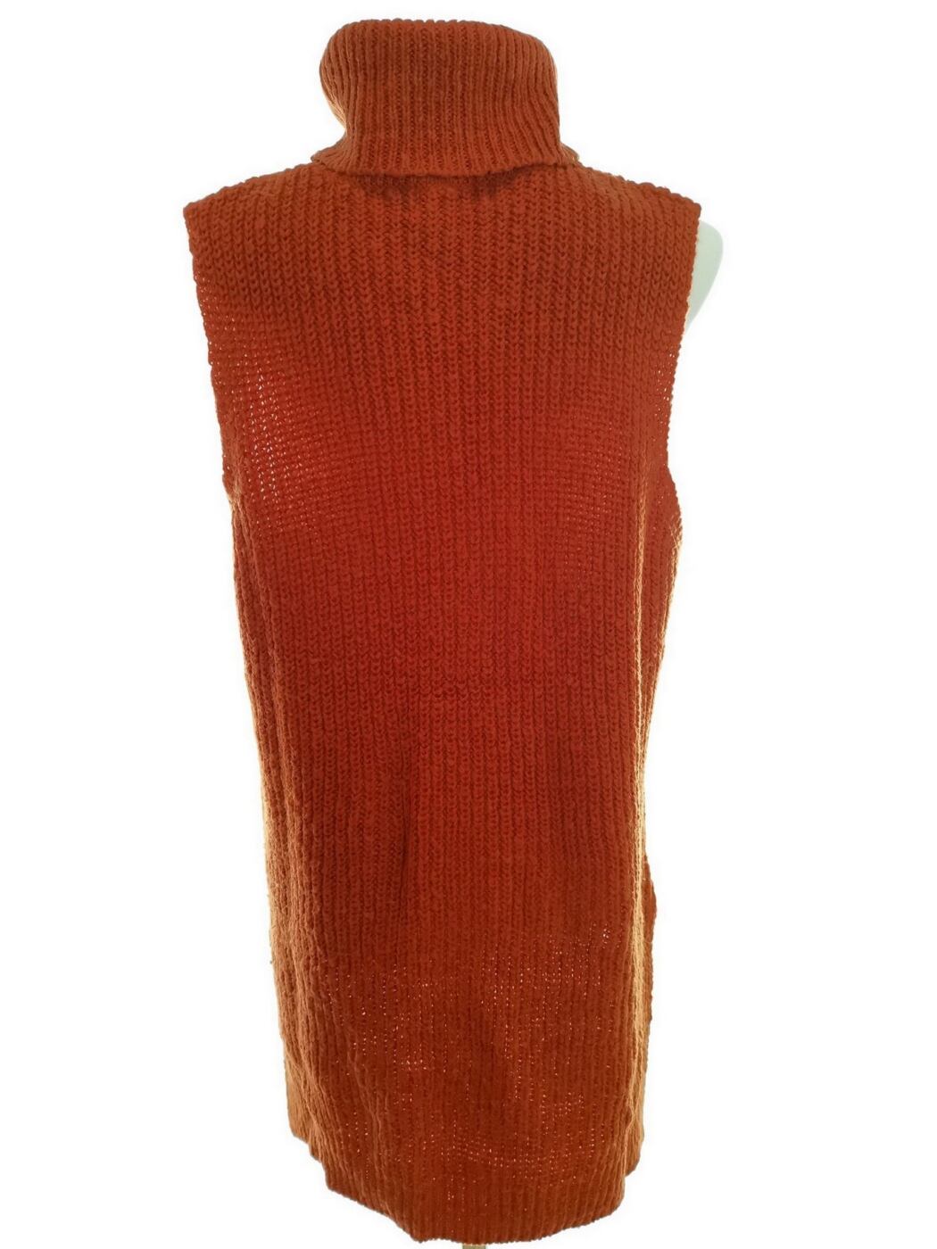 Vintage Rozmiar 40 Kolor Pomarańczowy Golf Tunika Bluzka Dzianina Bezrękawnik Vintage Rozmiar 40 Kolor Pomarańczowy Golf Tunika Bluzka Dzianina Bezrękawnik