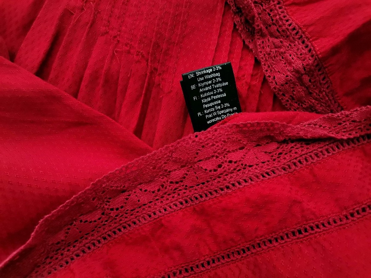 Hampton Republic Rozmiar 40 Kolor Czerwony Okrągły dekolt Bluzka Rękaw 3/4 Materiał Wiskoza 100%