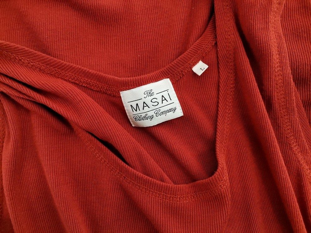 The Masai Rozmiar L Kolor Pomarańczowy Okrągły dekolt Tunika Bluzka Bezrękawnik Materiał Wiskoza The Masai Rozmiar L Kolor Pomarańczowy Okrągły dekolt Tunika Bluzka Bezrękawnik Materiał Wiskoza