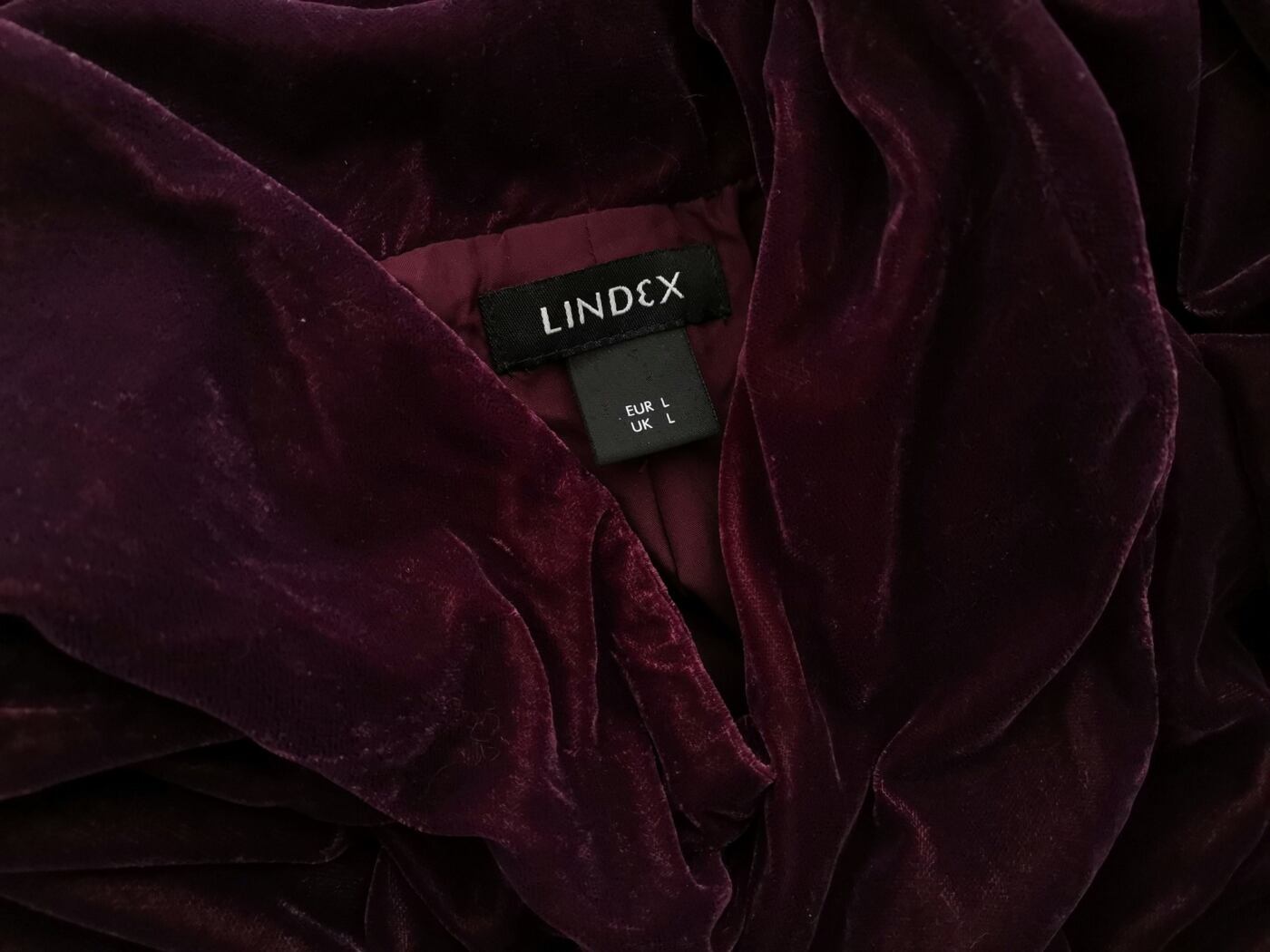 IMG_20210121_124918.jpg Lindex Rozmiar L Kolor Purpurowy Kołnierz Żakiet Wiązany Długi rękaw