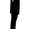 River island Rozmiar 12 (40) Kolor Czarny W serek Sukienka Maxi Długi rękaw Długa