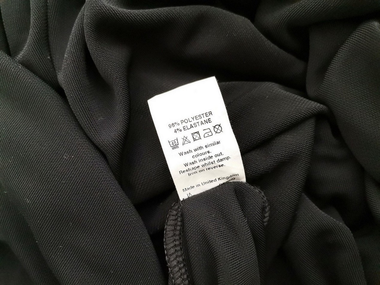 River island Rozmiar 12 (40) Kolor Czarny W serek Sukienka Maxi Długi rękaw Długa