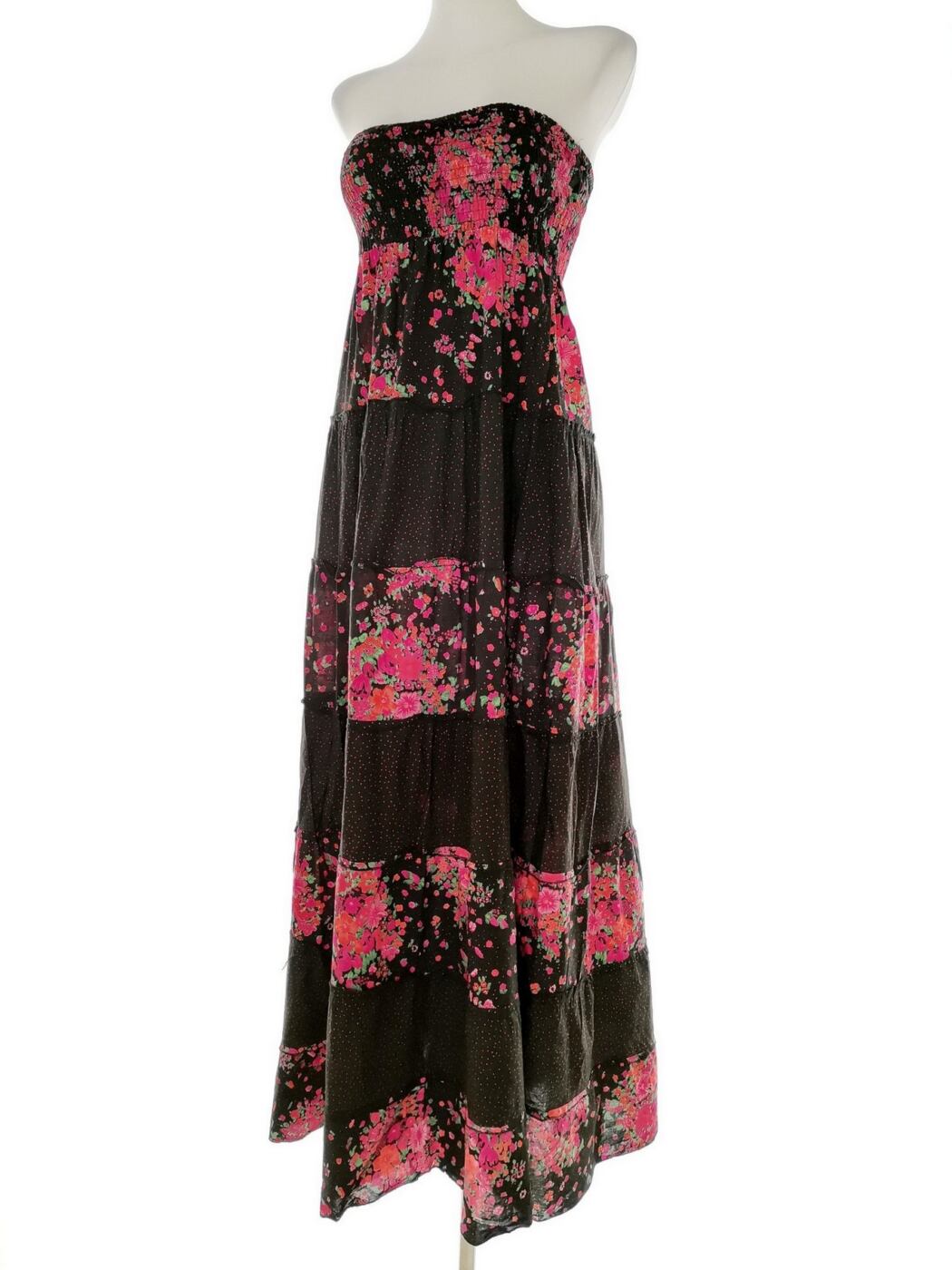 Vintage Rozmiar 38 Kolor Czarny Odkryte Ramiona Sukienka Maxi Bezrękawnik Długa Vintage Rozmiar 38 Kolor Czarny Odkryte Ramiona Sukienka Maxi Bezrękawnik Długa