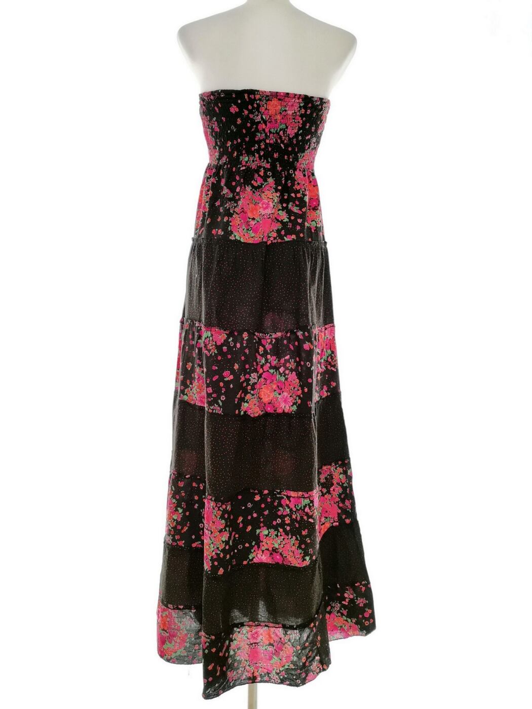 Vintage Rozmiar 38 Kolor Czarny Odkryte Ramiona Sukienka Maxi Bezrękawnik Długa Vintage Rozmiar 38 Kolor Czarny Odkryte Ramiona Sukienka Maxi Bezrękawnik Długa