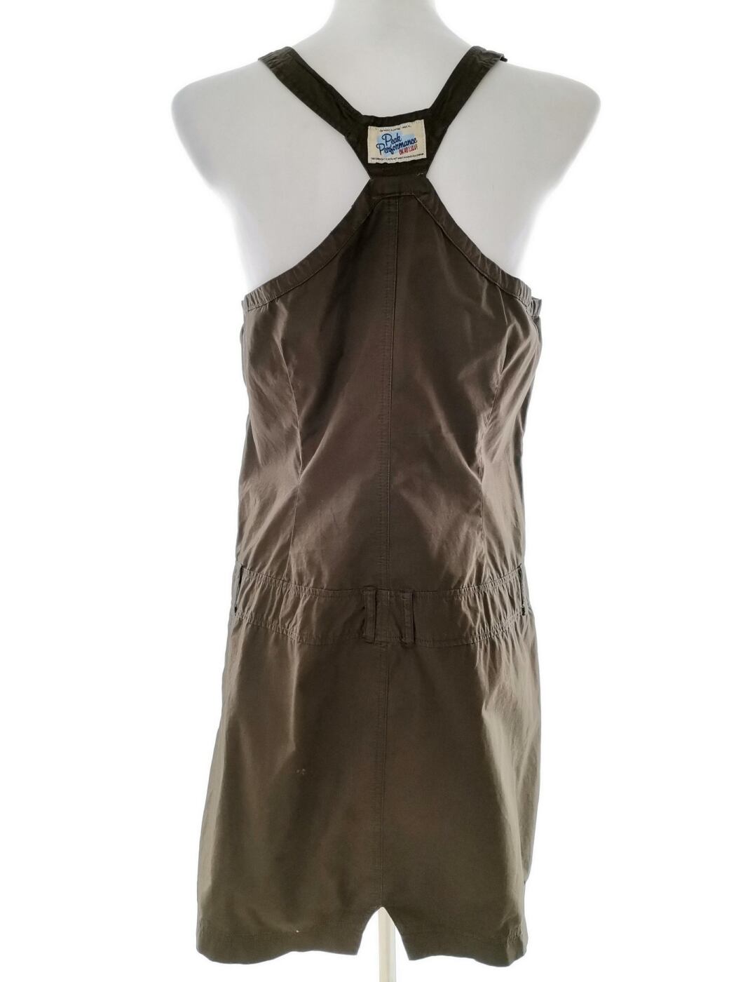Peak performance Rozmiar M Kolor Khaki W serek Sukienka Mini Bezrękawnik Krótka Materiał Bawełna 100%