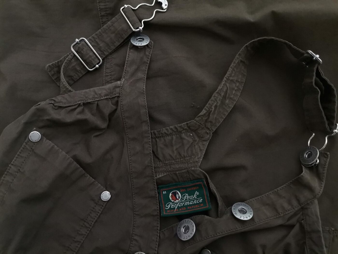 Peak performance Rozmiar M Kolor Khaki W serek Sukienka Mini Bezrękawnik Krótka Materiał Bawełna 100%