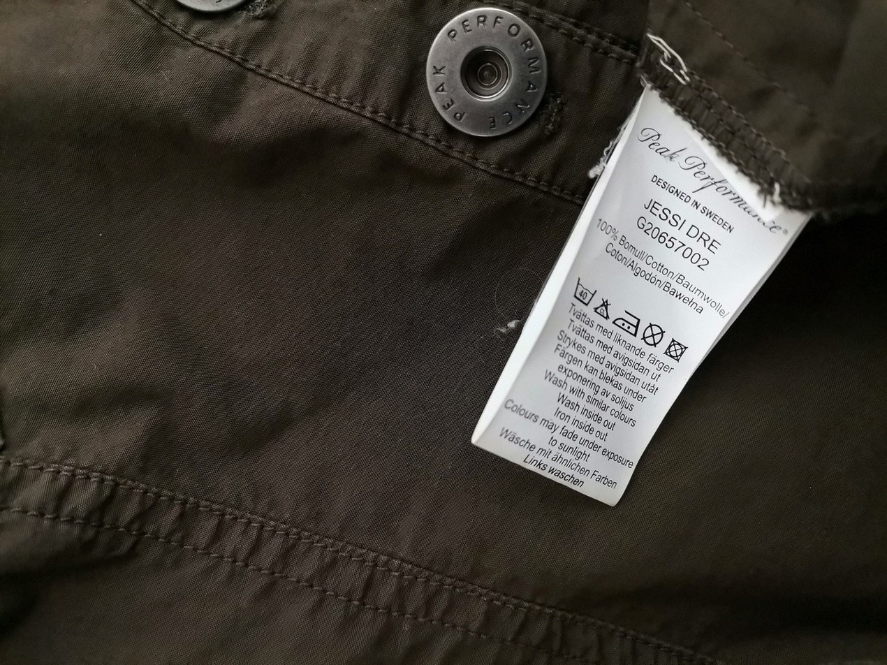 Peak performance Rozmiar M Kolor Khaki W serek Sukienka Mini Bezrękawnik Krótka Materiał Bawełna 100%