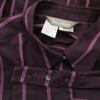 Maxmara Rozmiar 44 Kolor Purpurowy Pasy Kołnierz Koszula Zapinana Bluzka Długi rękaw Materiał Bawełna