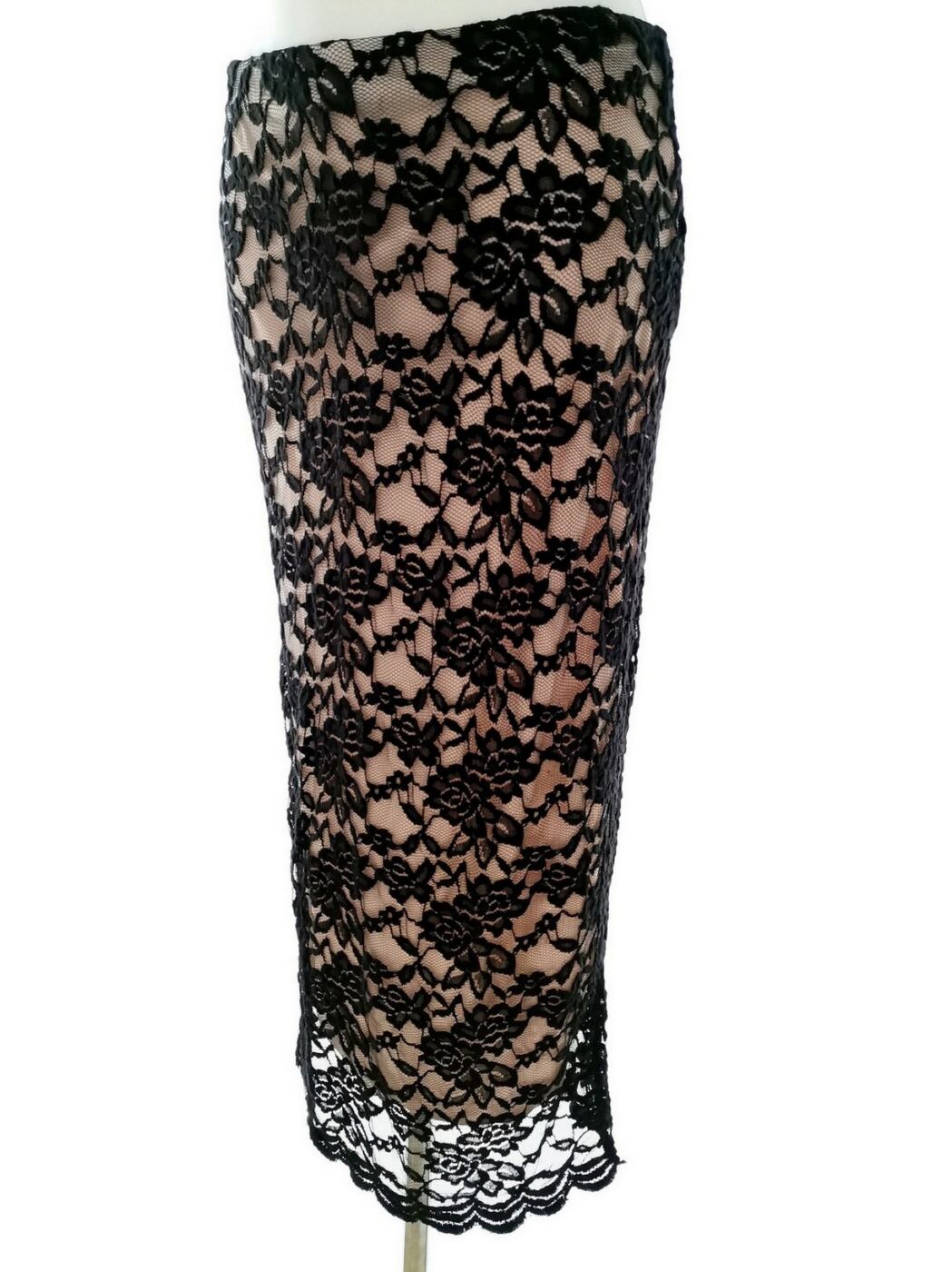 IMG_20210126_130817.jpg Missguided Rozmiar 10 (38) Kolor Pudrowy Spódnica Maxi Długa