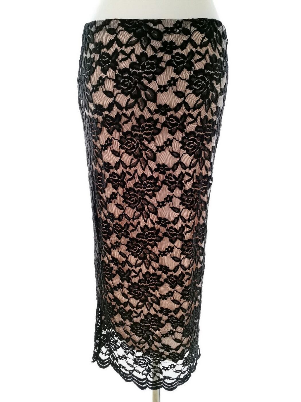 IMG_20210126_130835.jpg Missguided Rozmiar 10 (38) Kolor Pudrowy Spódnica Maxi Długa
