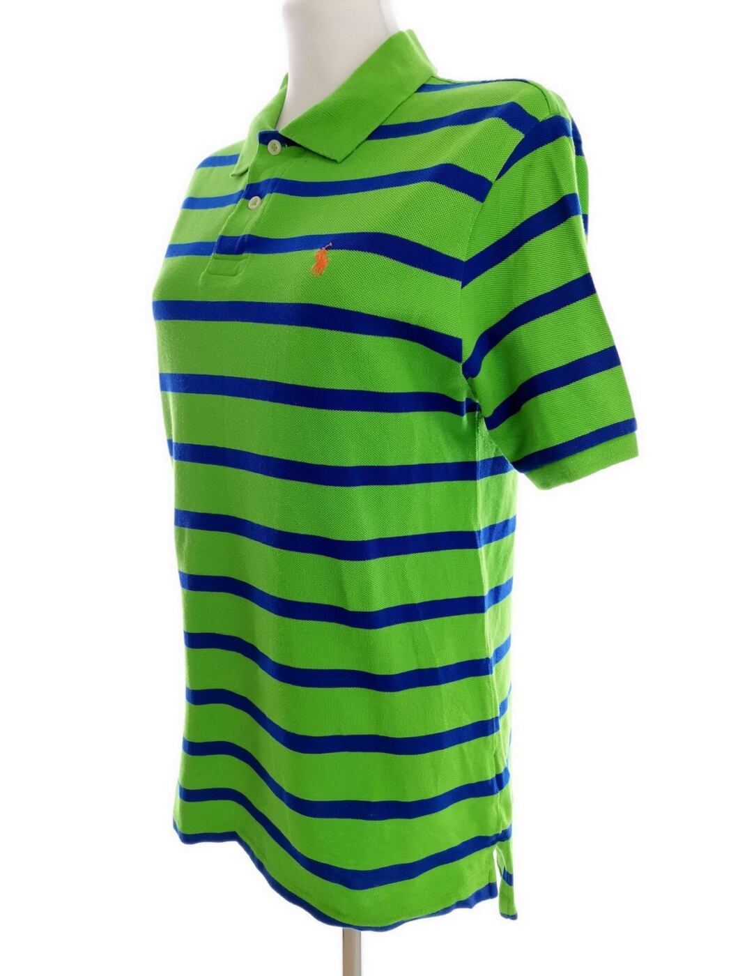 IMG_20210127_125721.jpg Ralph Lauren Rozmiar L Kolor Zielony Pasy Kołnierz Koszulka Polo Krótki rękaw Materiał Bawełna 100%