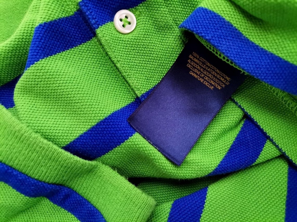 IMG_20210127_125836.jpg Ralph Lauren Rozmiar L Kolor Zielony Pasy Kołnierz Koszulka Polo Krótki rękaw Materiał Bawełna 100%