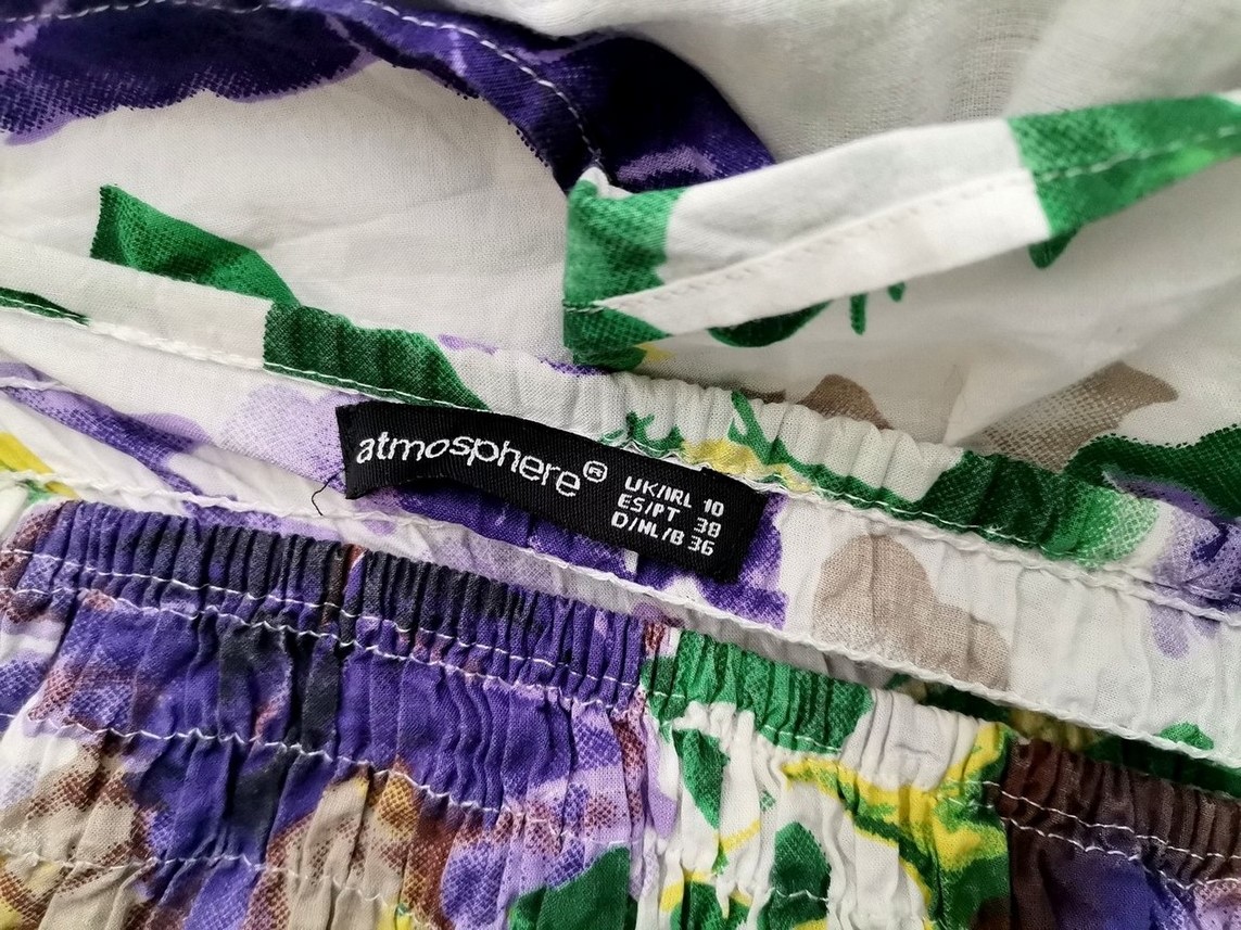 ATMOSPHERE Rozmiar 36 Kolor Kolorowa Odkryte Ramiona Sukienka Mini Bezrękawnik Krótka Materiał Bawełna 100% ATMOSPHERE Rozmiar 36 Kolor Kolorowa Odkryte Ramiona Sukienka Mini Bezrękawnik Krótka Materiał Bawełna 100%