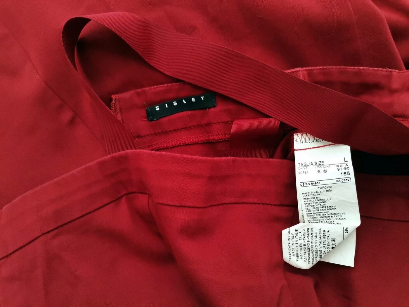 Sisley Rozmiar L Kolor Bordowy Kwadratowy dekolt Suknia Balowa Sukienka Wieczorowa Bezrękawnik Midi Materiał Bawełna Sisley Rozmiar L Kolor Bordowy Kwadratowy dekolt Suknia Balowa Sukienka Wieczorowa Bezrękawnik Midi Materiał Bawełna