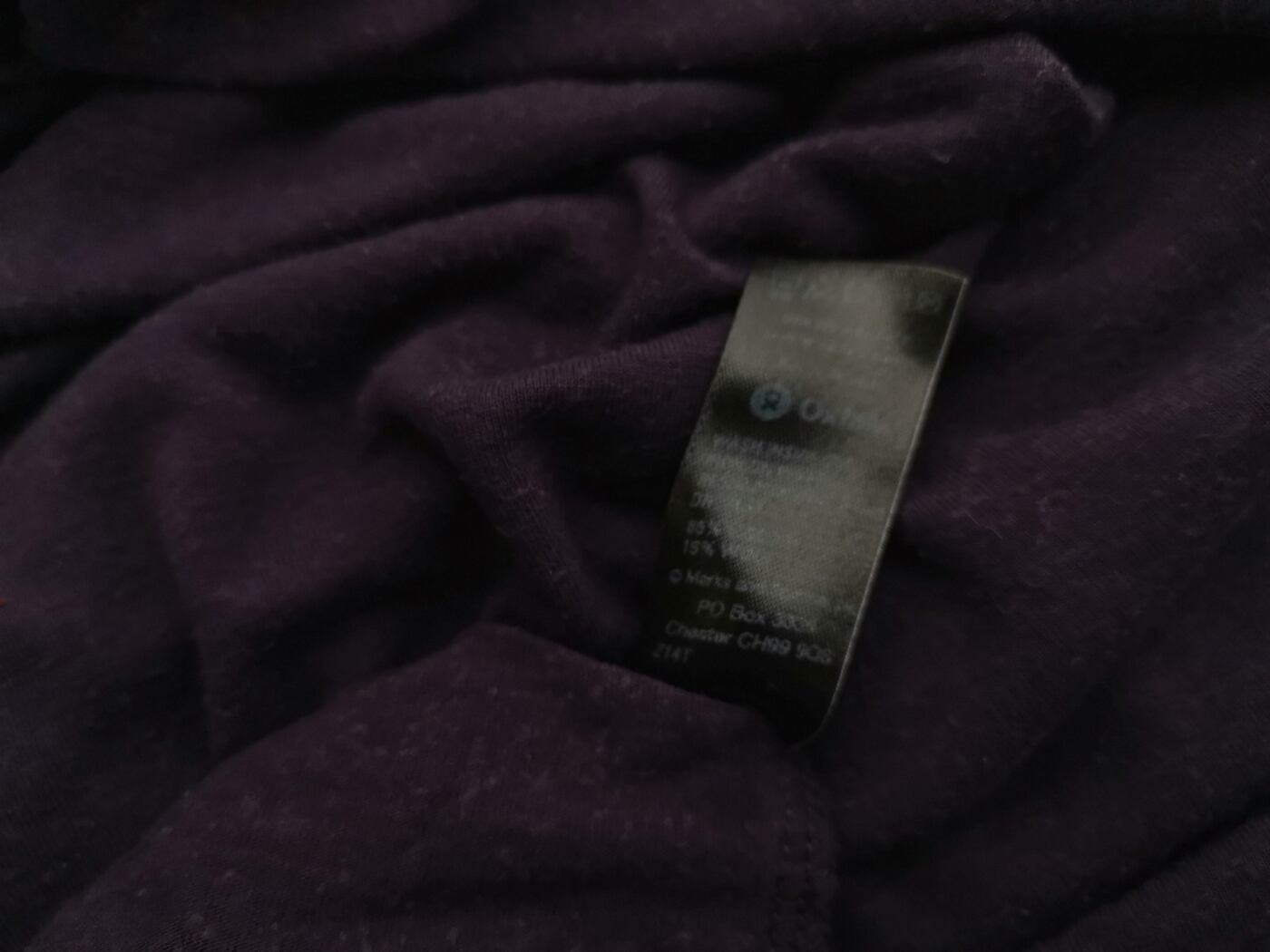 Rozmiar 12 (40) Kolor Fioletowy Okrągły dekolt Sukienka Prostokątna Rękaw 3/4 Do Kolan Materiał Wiskoza