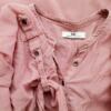 Day Birger Et Mikkelsen Rozmiar 34 Kolor Pudrowy Róż Split Crew Neck Tunika Popover Bluzka Rękaw 3/4 Materiał Bawełna