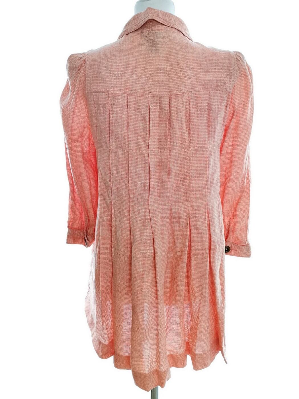 H&m Rozmiar 36 Kolor Pudrowy Róż Kołnierz Tunika Popover Bluzka Rękaw 3/4 Materiał Len H&m Rozmiar 36 Kolor Pudrowy Róż Kołnierz Tunika Popover Bluzka Rękaw 3/4 Materiał Len